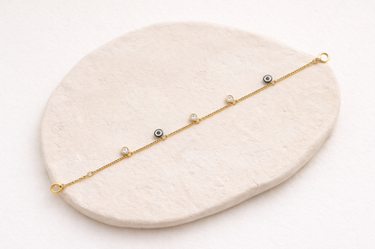 18kt Gold Polish Stone Bracelet