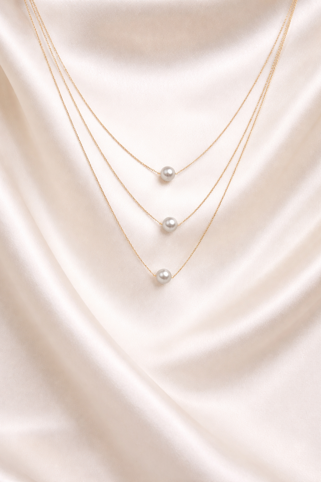 18kt Gold Polish Necklace with Pearl Anti-Tarnish & Anti-Allergic for Girls
