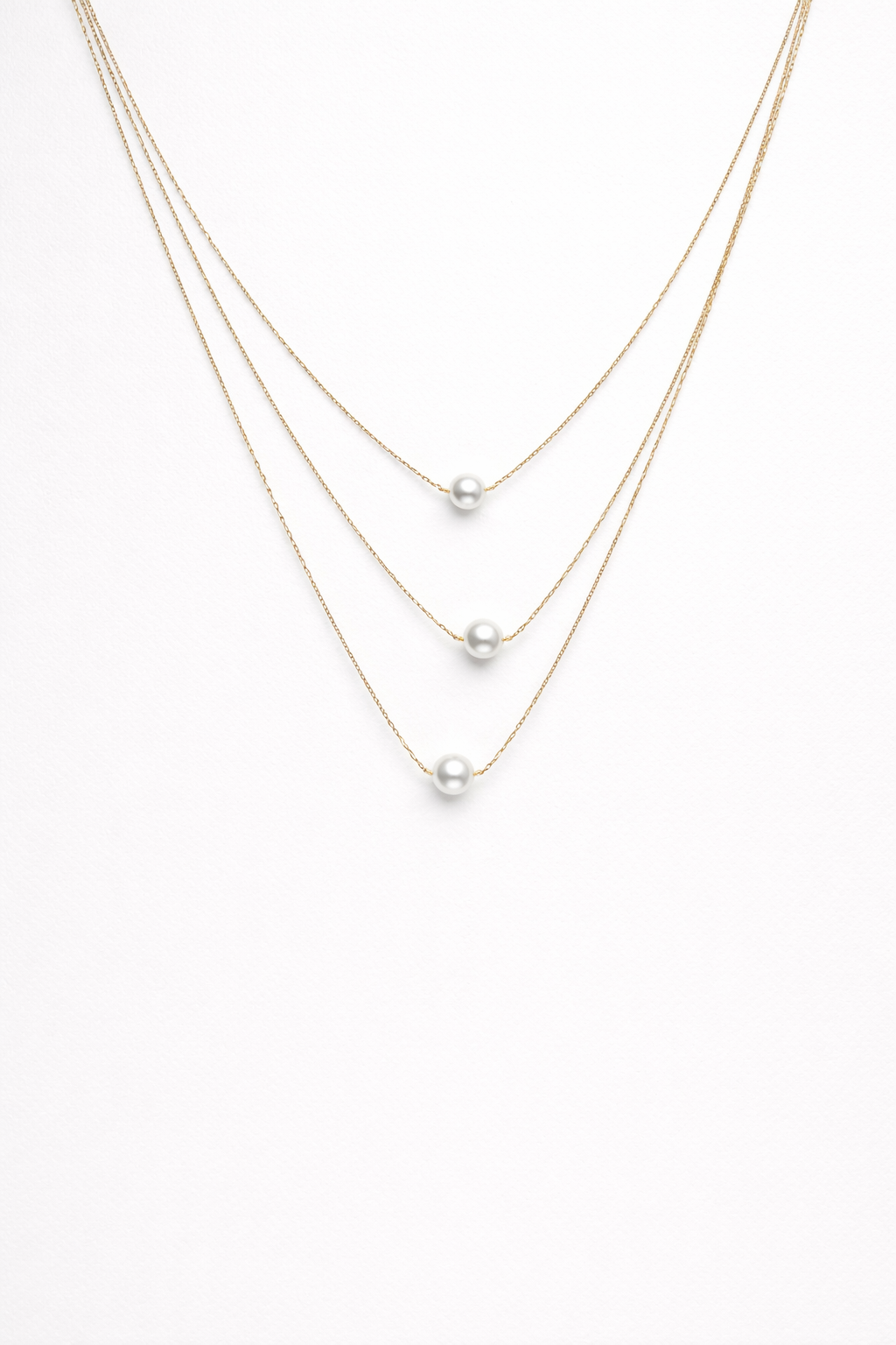 18kt Gold Polish Necklace with Pearl Anti-Tarnish & Anti-Allergic for Girls