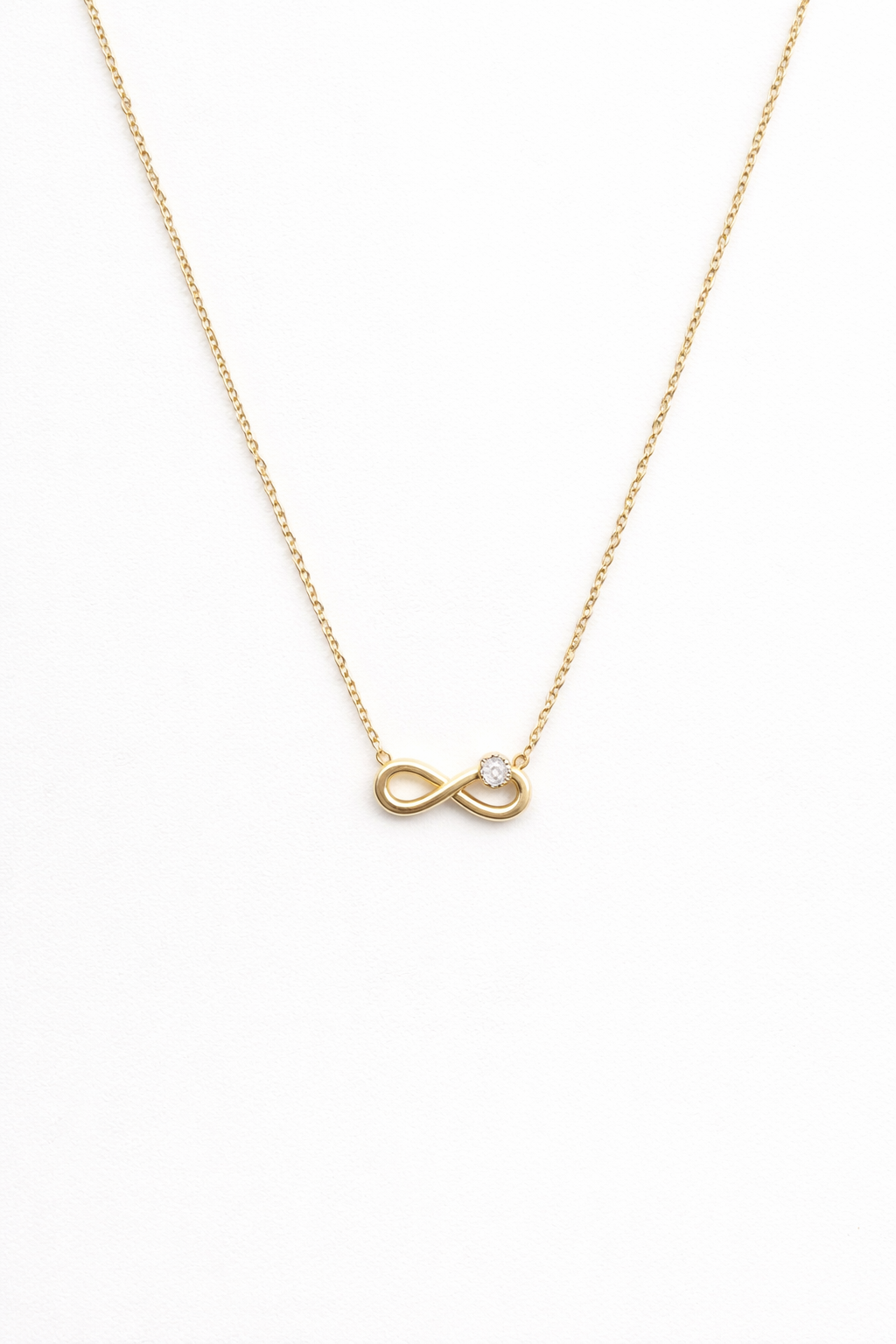 18kt Gold Polish Necklace with Infinity Pendant Anti-Tarnish & Anti-Allergic for Girls
