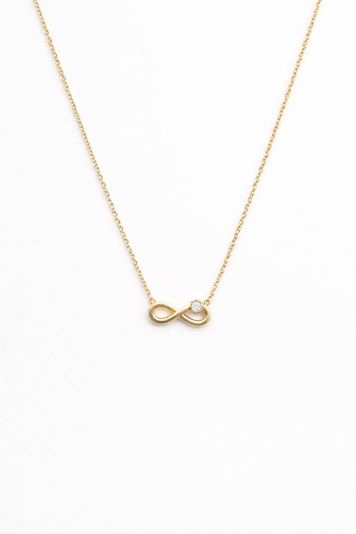 Necklace with Infinity Pendant for Women – 18K Gold Plated