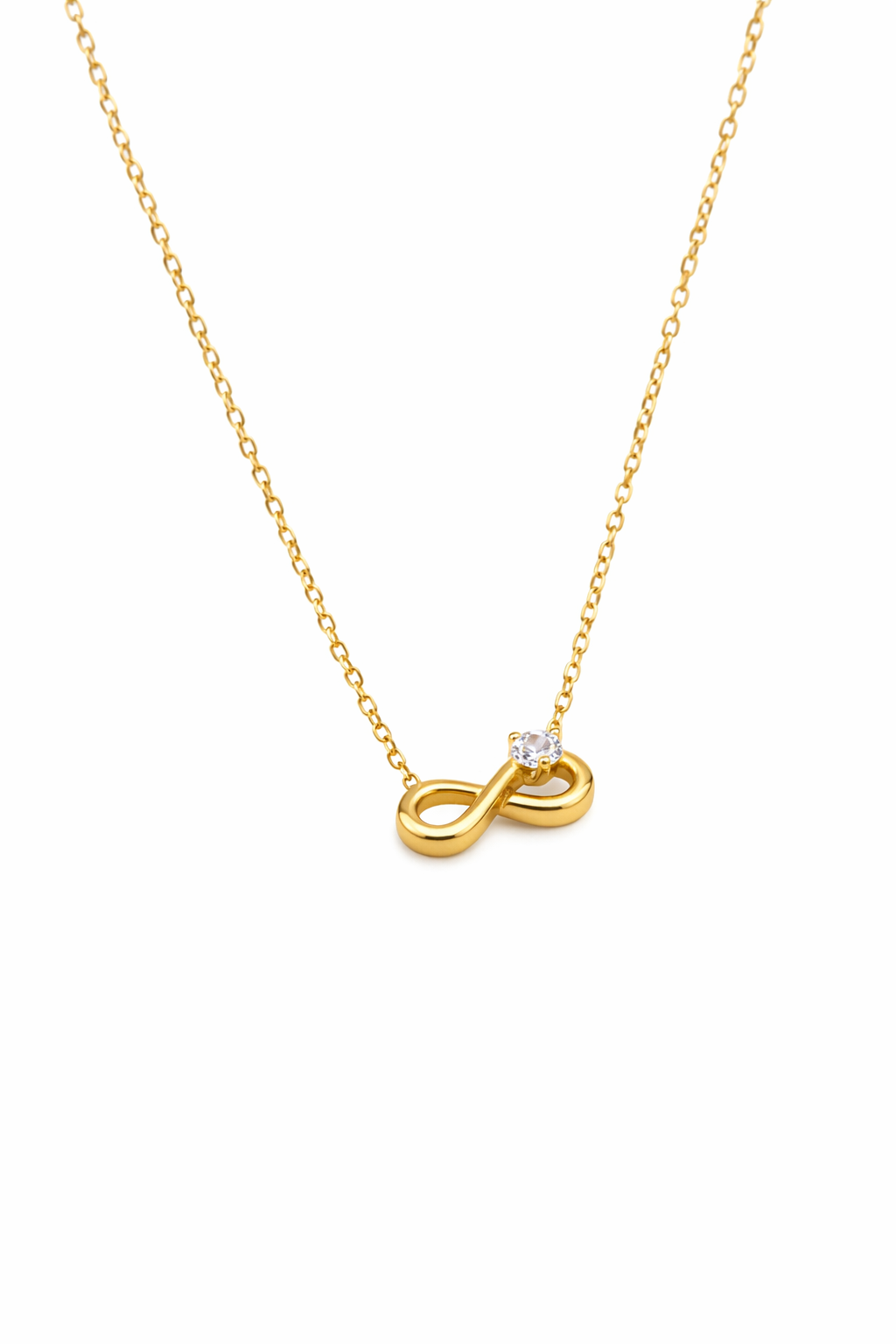 18kt Gold Polish Necklace with Infinity Pendant Anti-Tarnish & Anti-Allergic for Girls