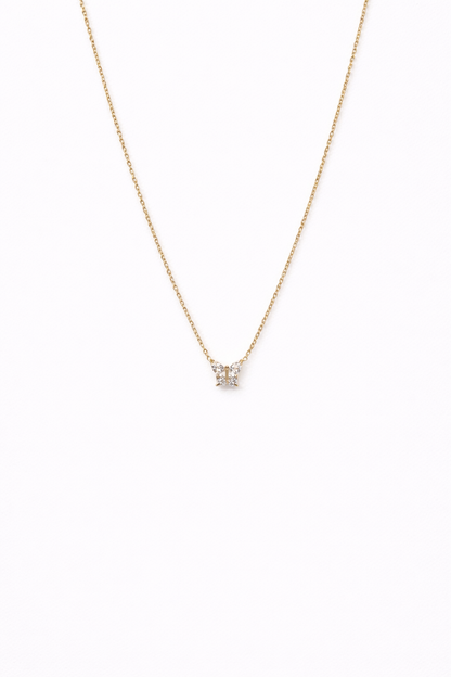 18kt gold polish chain with butterfly pendant anti tranish anti allergic