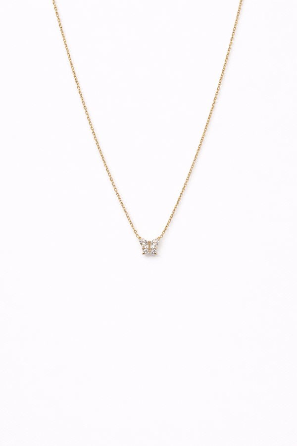 Chain with Butterfly Pendant for Women – 18K Gold Plated