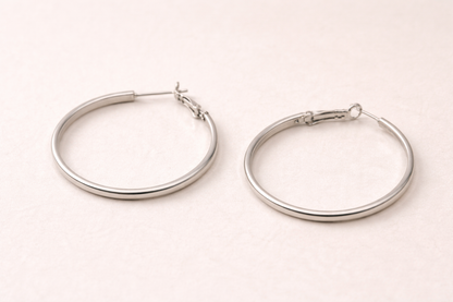 stainless steel silver polish fancy earring anti tranish anti allergic for girl
