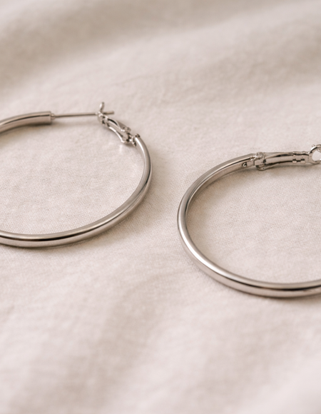 stainless steel silver polish fancy earring anti tranish anti allergic for girl