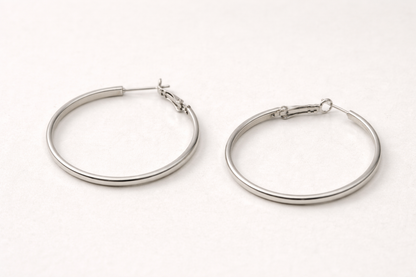 stainless steel silver polish fancy earring anti tranish anti allergic for girl