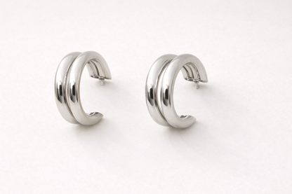 stainless steel silver polish fancy earring anti tranish anti allergic for girl
