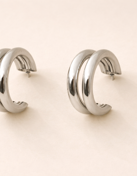 stainless steel silver polish fancy earring anti tranish anti allergic for girl