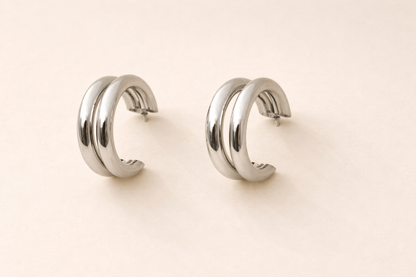 stainless steel silver polish fancy earring anti tranish anti allergic for girl