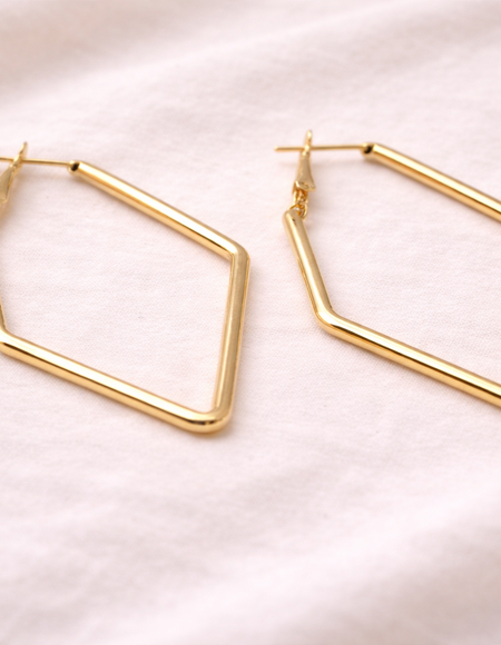 18kt gold polish fancy earring anti tranish anti allergic for girl