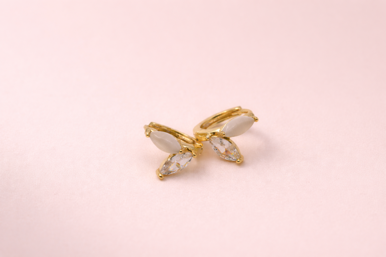 18kt Gold Polish Earring with Swarovski Stone Anti-Tarnish & Anti-Allergic for Girls