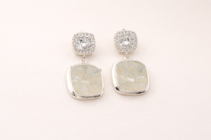 stainless steal silver polish with swarovski stone & diamoond anti tarnish anti alllergic fancy earring for girls