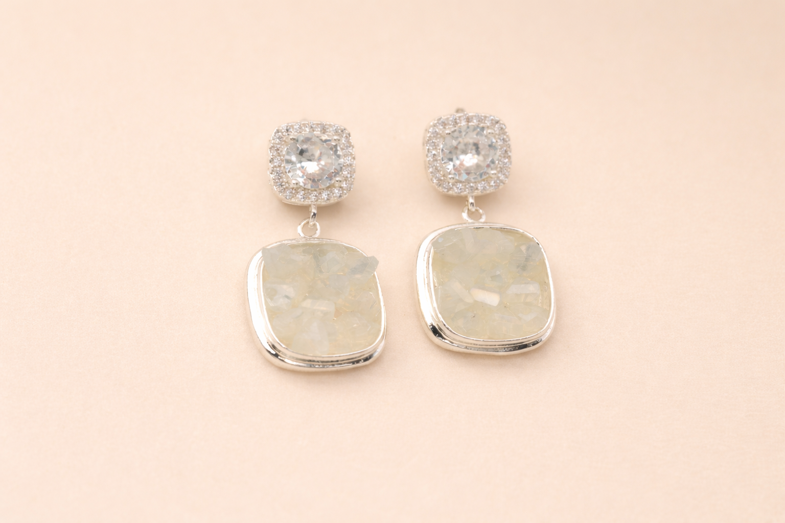 Stainless Steel Silver Polish with Swarovski Stone & Diamond Anti-Tarnish & Anti-Allergic Fancy Earring for Girls