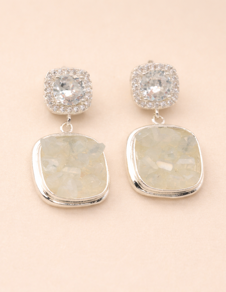 stainless steal silver polish with swarovski stone & diamoond anti tarnish anti alllergic fancy earring for girls