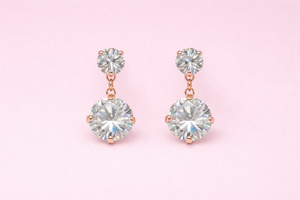 Earring with Crystal Stone for Women – 18K Gold Plated