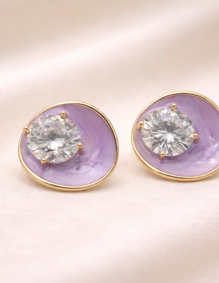 stainless steal silver polish fancy earring with diamond stone anti tranish anti allergic for girls