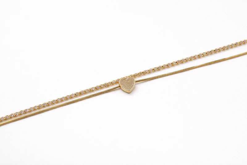 Gold Polish with Diamond Soraski Bracelet (Design 2)