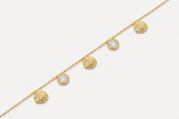 Gold Shell Antique Bracelet for Women – 18K Gold Plated