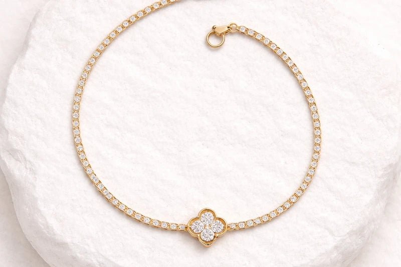 Gold Chain with Diamond Bracelet
