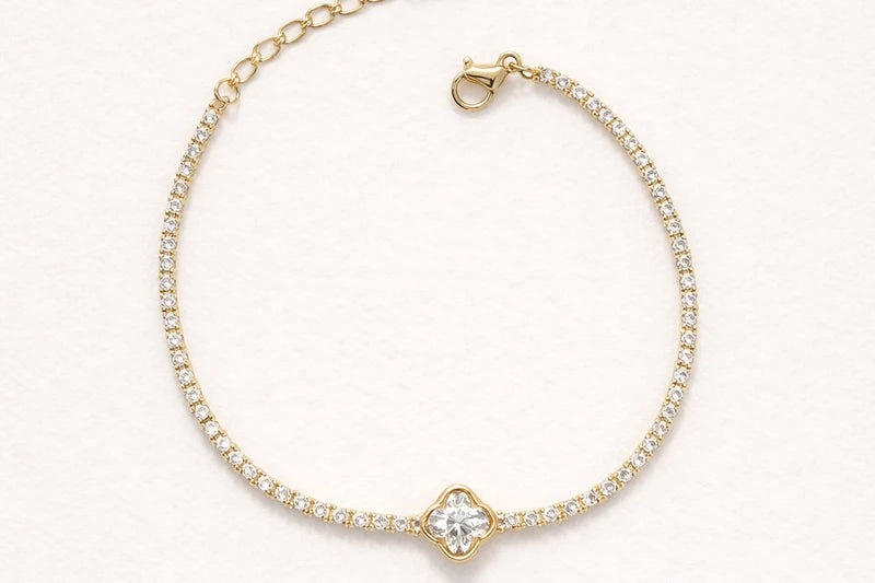 Gold Chain with Diamond Bracelet
