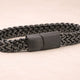Stainless Steel Black Polish Matte Finish Bracelet for Men